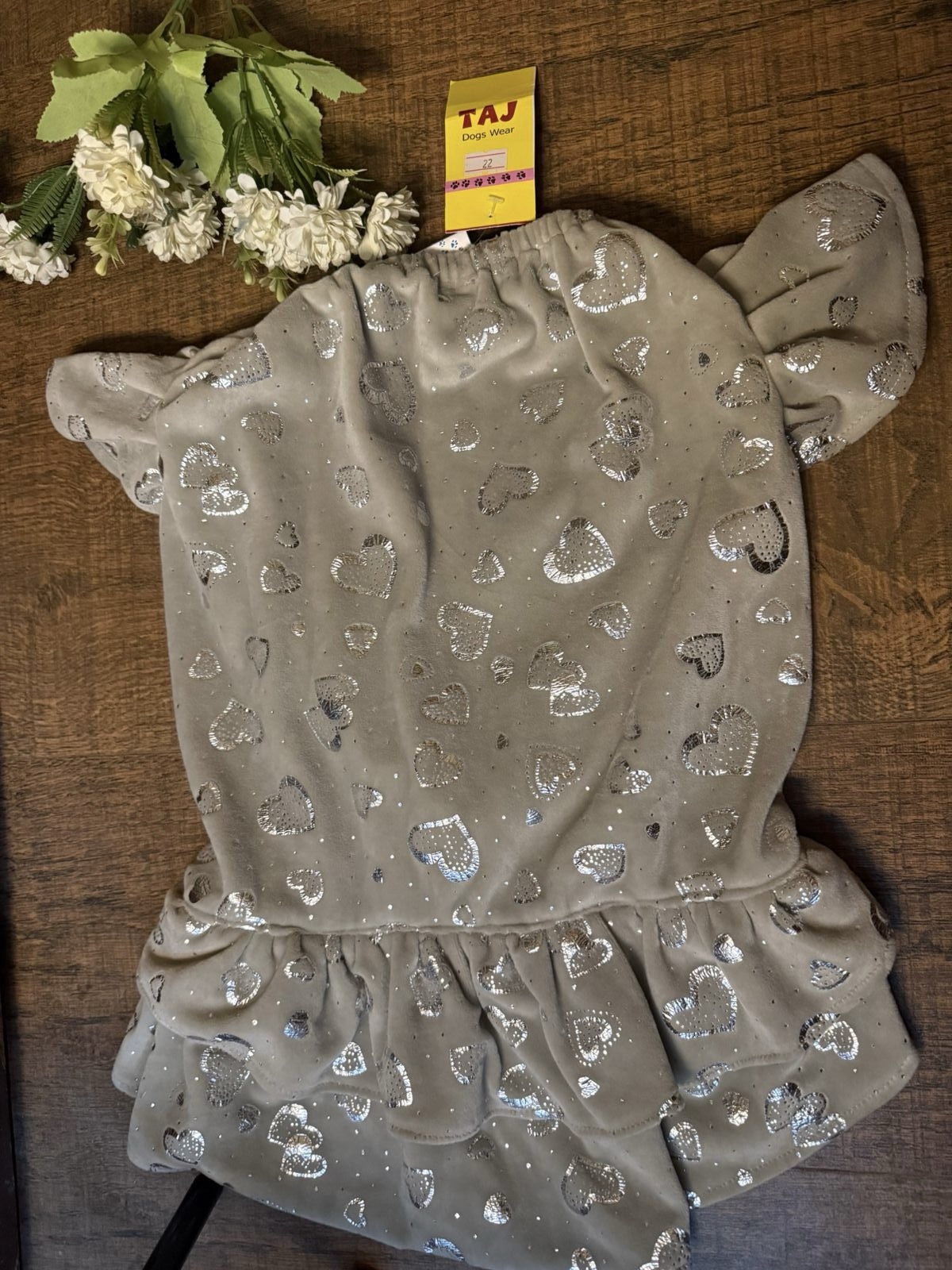 Silver Heart Velvet Frock ✨ - Image 2