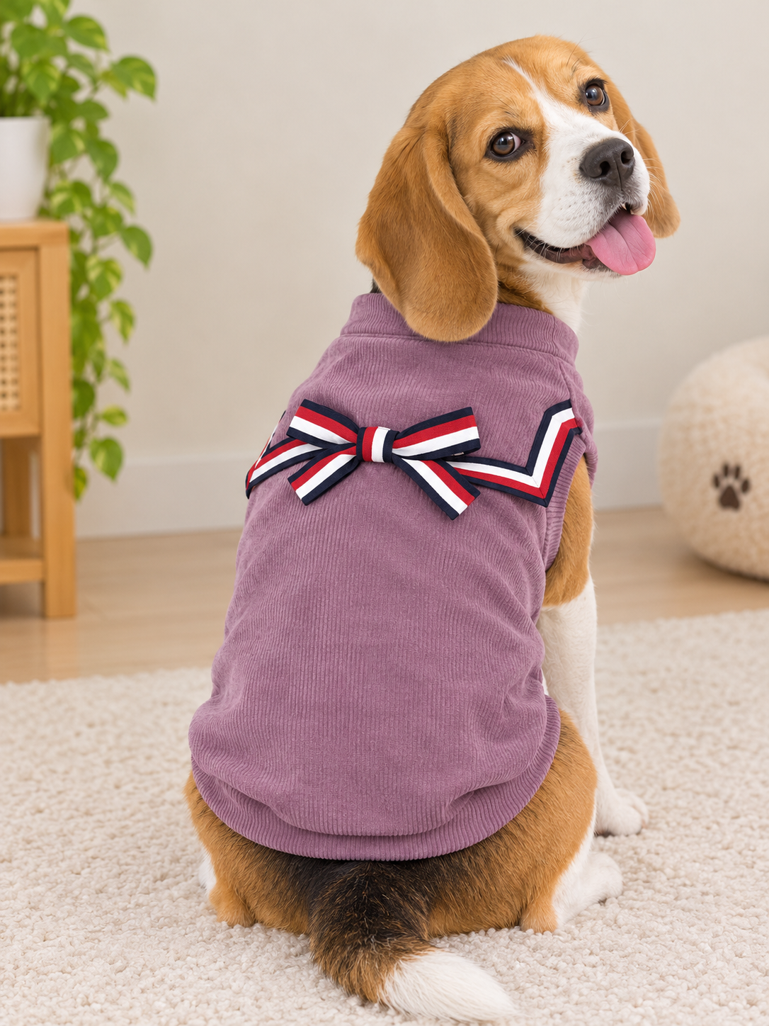 Lavender Corduroy Sleeveless Winter Tee