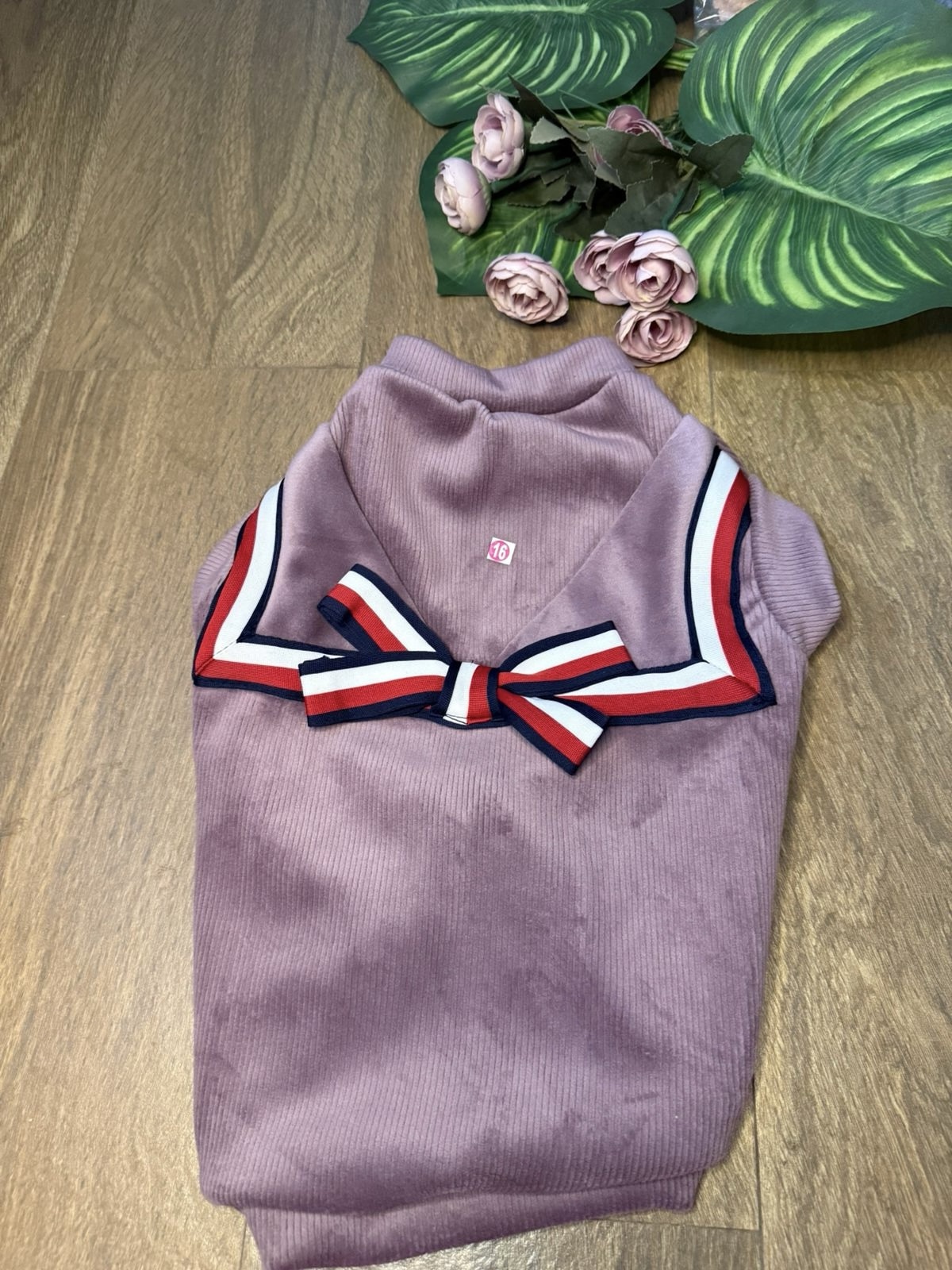 Lavender Corduroy Sleeveless Winter Tee - Image 2
