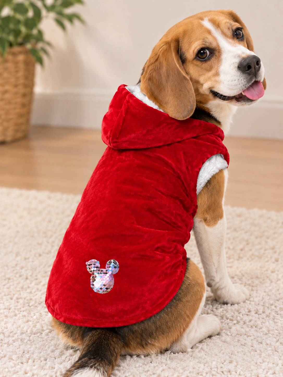 Red Velvet Hoodie with Fur Lining ❤️