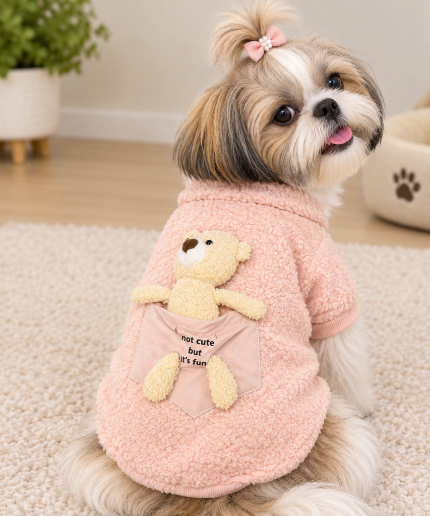Pink Teddy Bear Winter Outfit 🧸