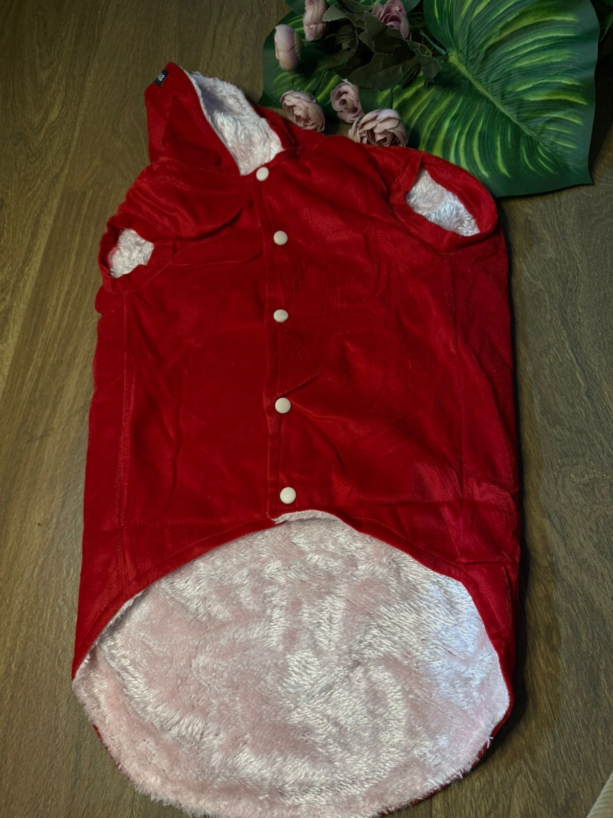 Red Velvet Hoodie with Fur Lining ❤️ - Image 3