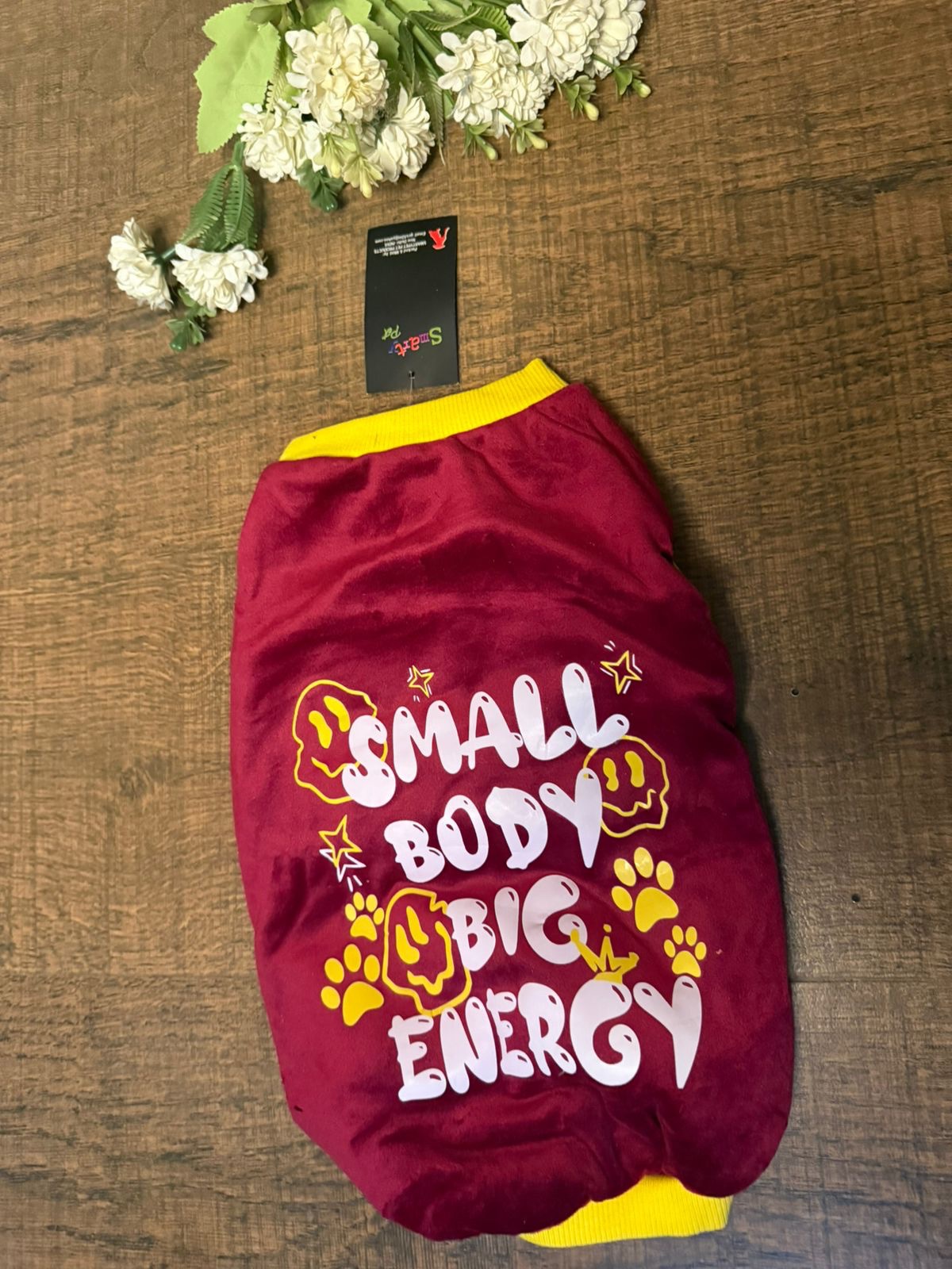 Small Body Big Energy Velvet Winter T-Shirt - Image 2