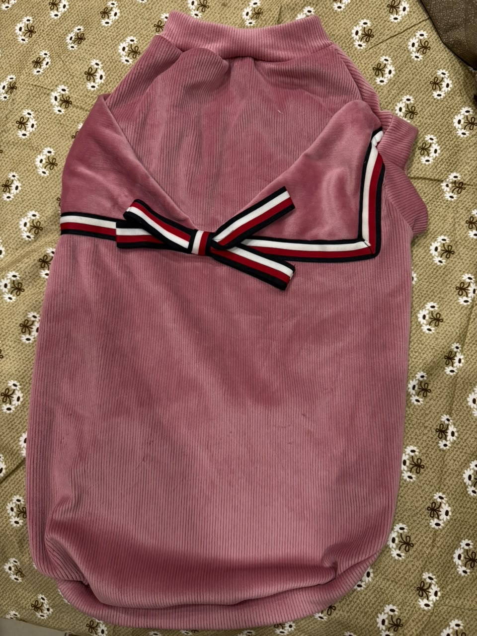 Pink Corduroy Sleeveless Winter Tee - Image 2