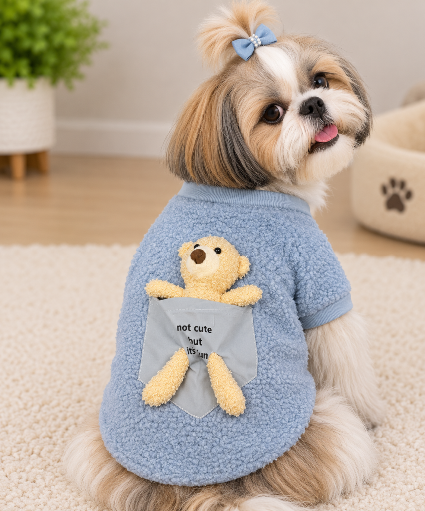 Blue Teddy Bear Winter Outfit 🧸
