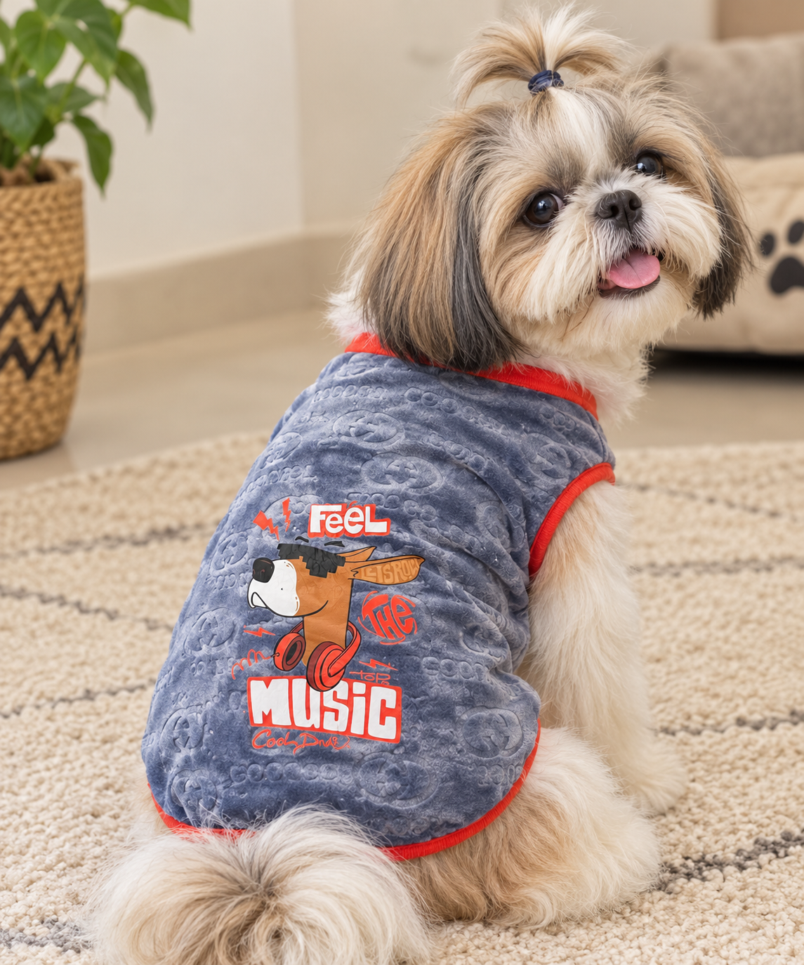 Gucci Feel the Music Velvet Dog Tee 🎧