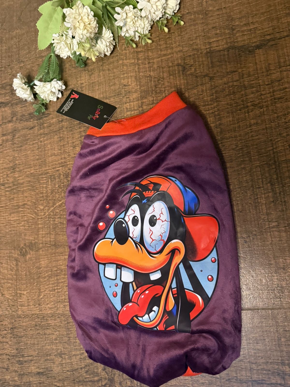 Goofy Sleeveless Velvet Winter Tee - Image 2