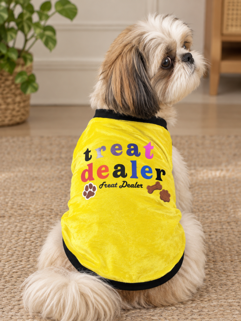 Yellow Velvet “Treat Dealer” tee