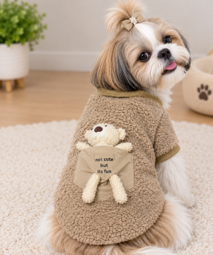 Brown Teddy Bear Winter Outfit 🧸