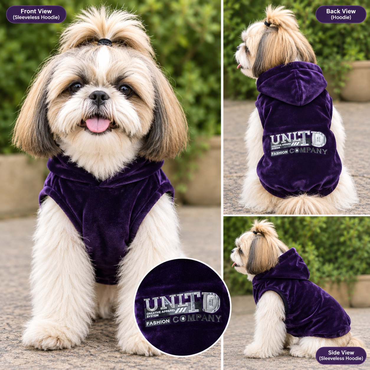💜 Purple Velvet Sleeveless Hoodie ✨