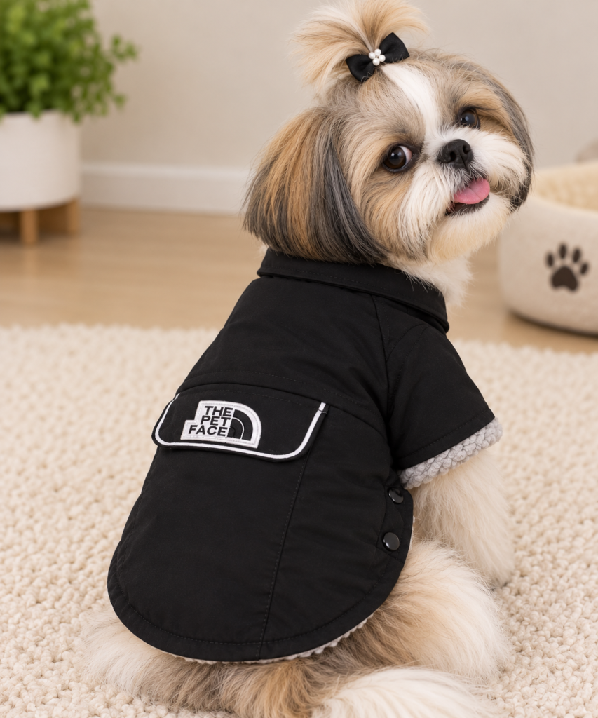 The Pet Face Black Winter Jacket ✨
