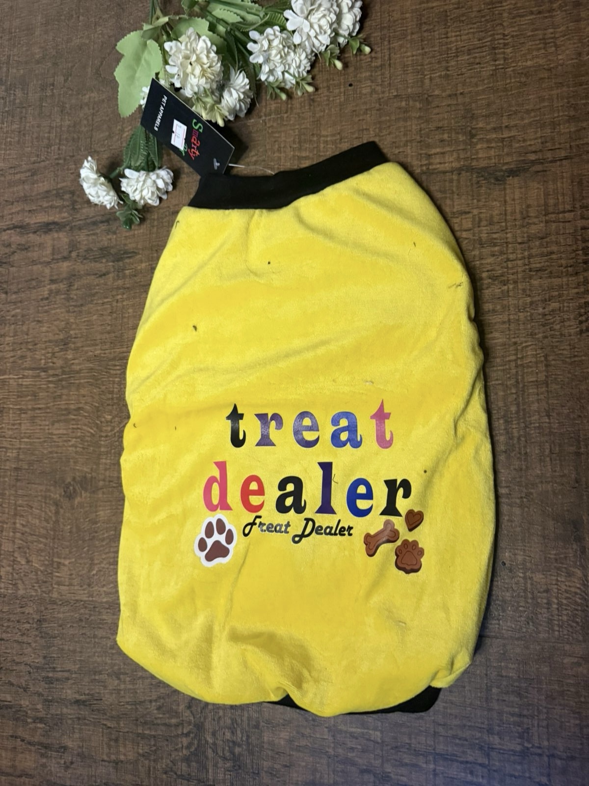 Yellow Velvet “Treat Dealer” tee - Image 2