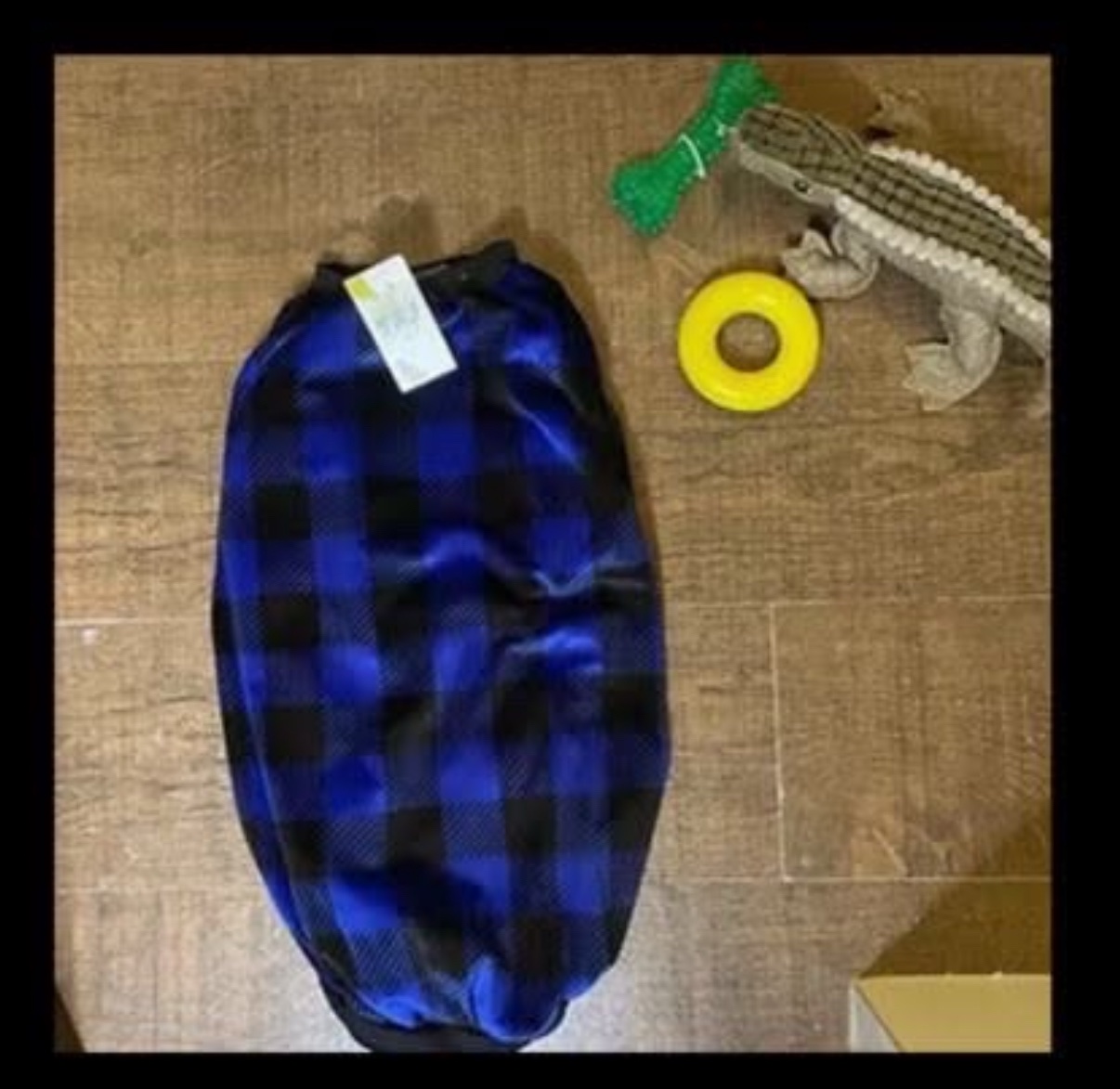 Blue Black Check Velvet Winter T-Shirt - Image 2